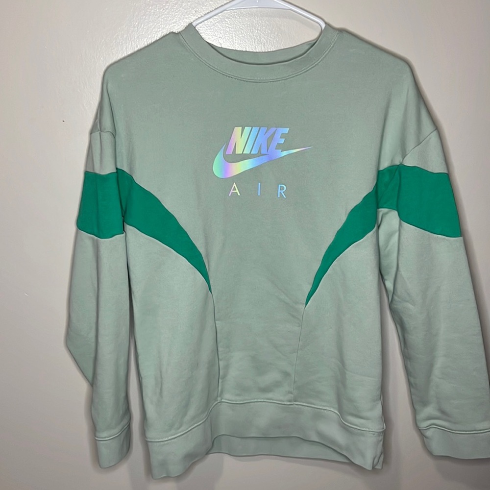 Green KIDS Nike Air Crewneck - L